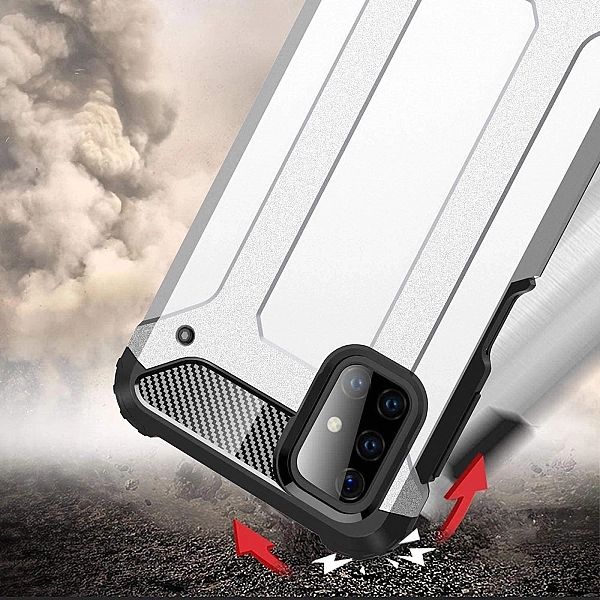 Hybrid Armor pancerne hybrydowe etui pokrowiec Samsung Galaxy M51 nieb
