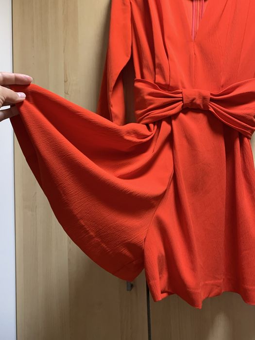 Kombinezon sukienka czerwona wesele chrzciny koktajlowa damska s