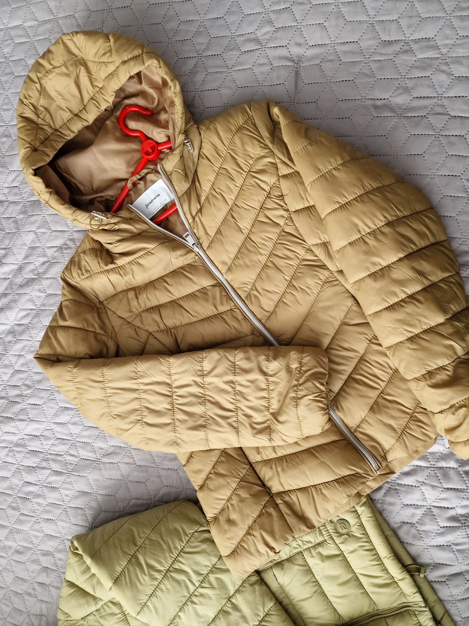 2 kurtki wiosenne jesienne pikowane stradivarius pull&bear 38/40 khaki