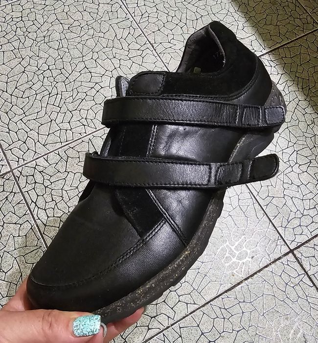 Немецкие кожаные туфли-кроссовки " new feet "/42р.