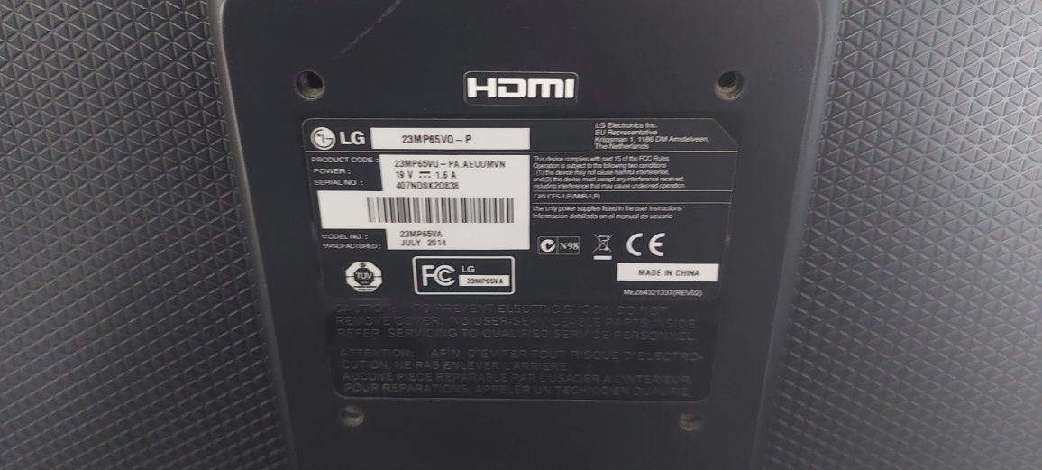 Monitor LG 23mp65vq p