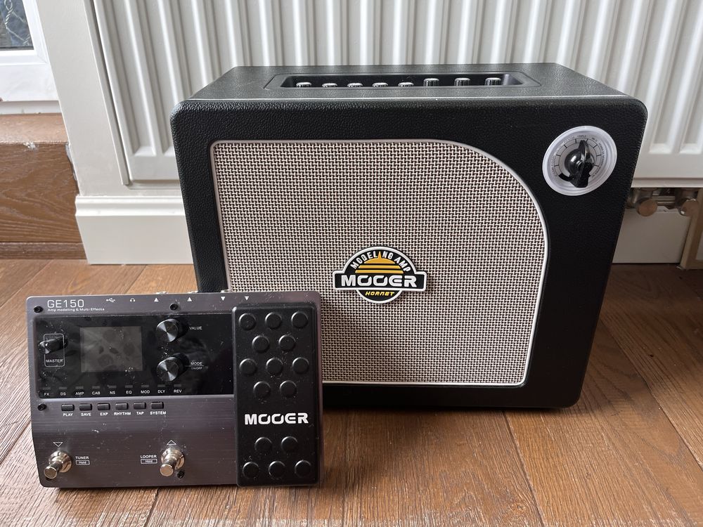 Gitara elektryczna Harley Benton wzmacniacz efekty akcesoria mikrofony