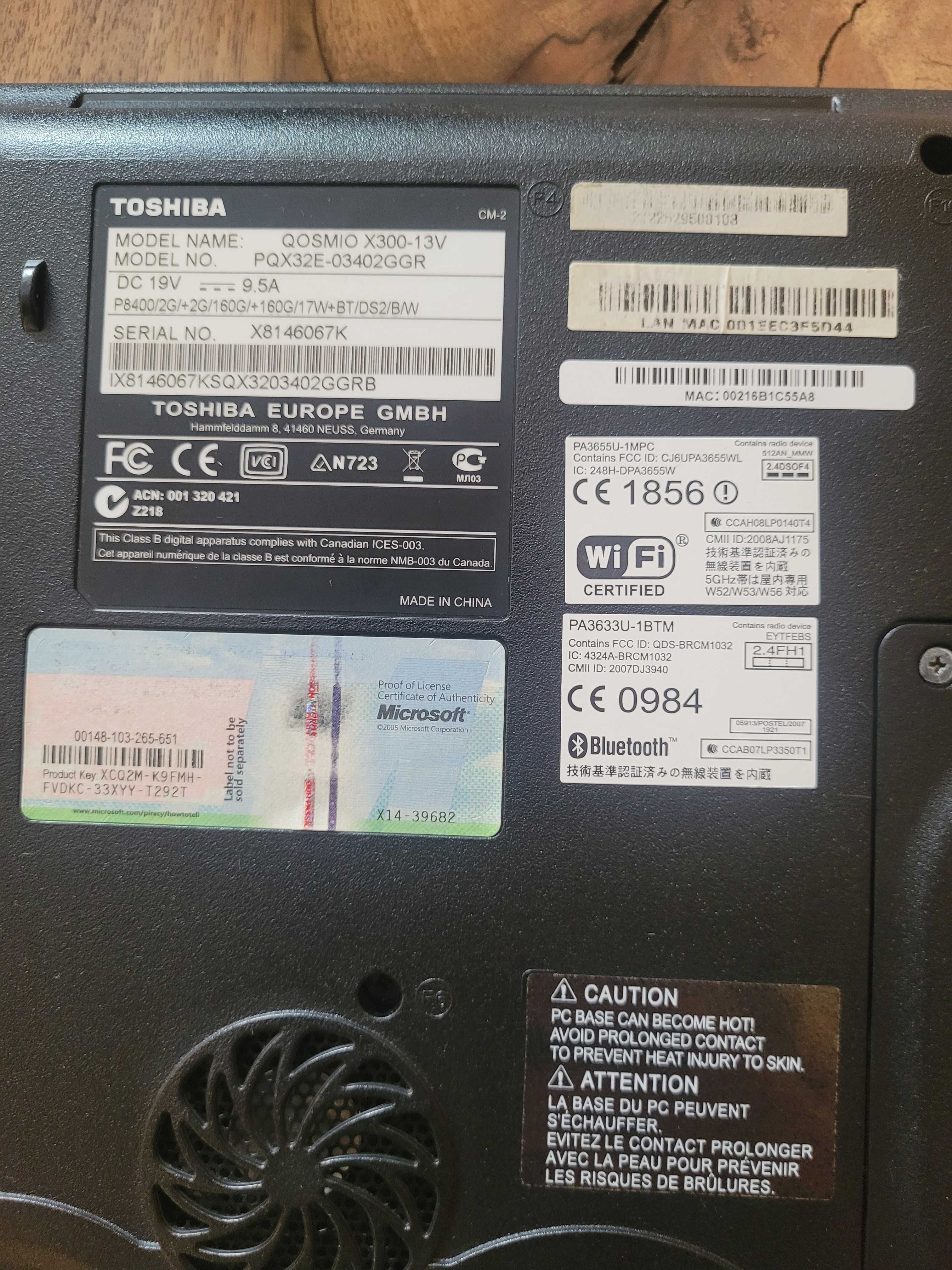 Toshiba Qosmio X300-13V – Biały Kruk!!!  dla pasjonata lub na części