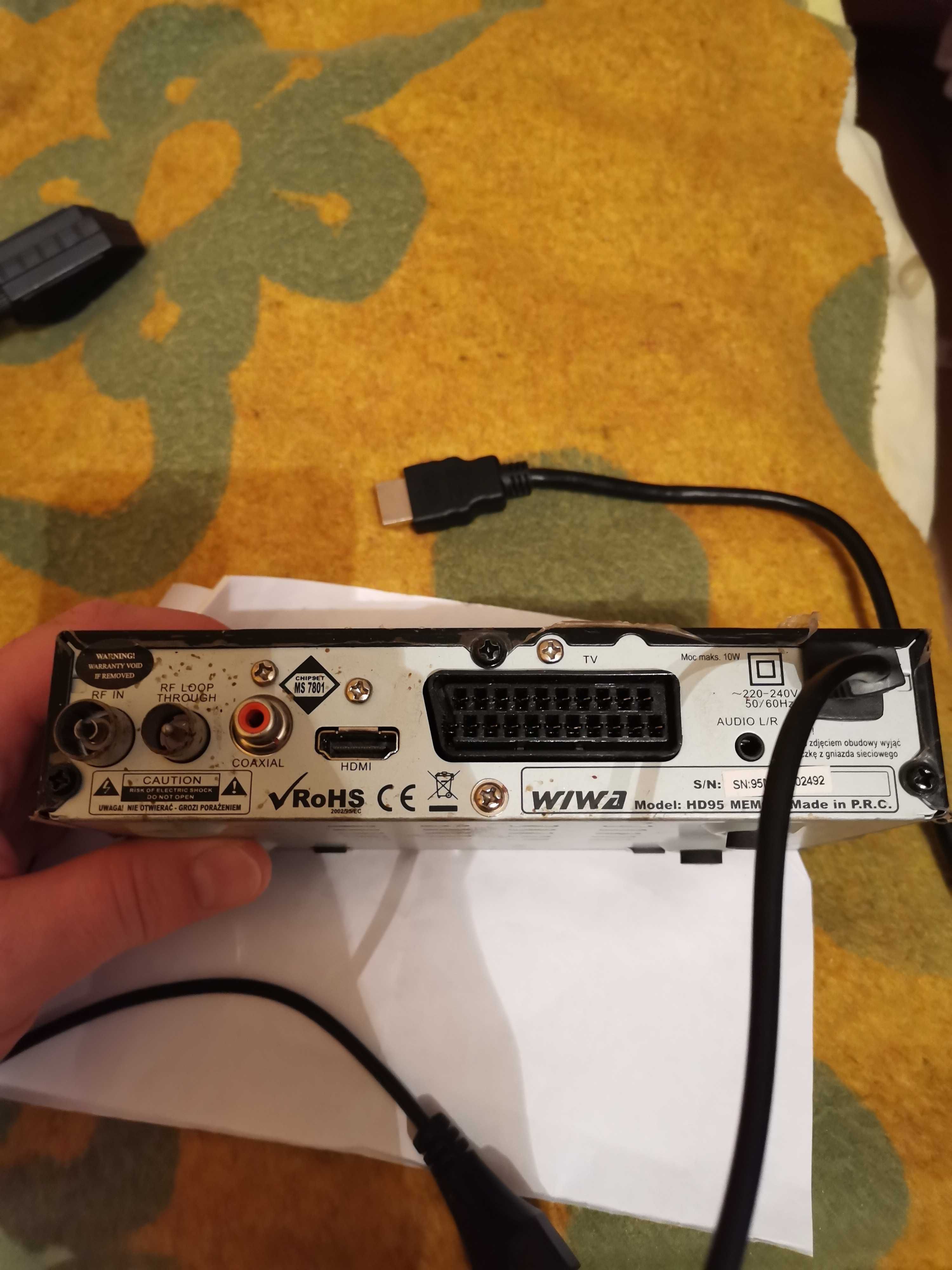 WIWA HD 90 dekoder tuner DVB-T AVC wyjścia HDMI EURO, bez pilota
