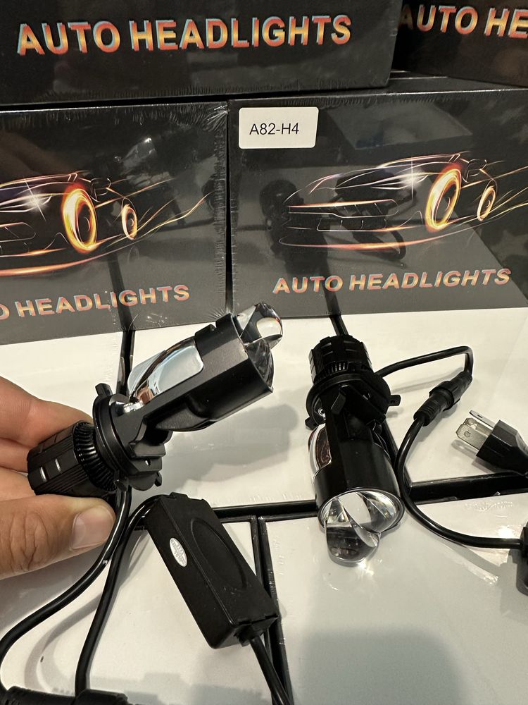 Мини Led линзы А82 H4 12-24v ЦІНА ВКАЗАНА ЗА КОМПЛЕКТ!!!