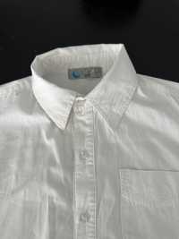 Biała koszula z długim rękawem. Rozmiar 146/152. 100% bawełna.