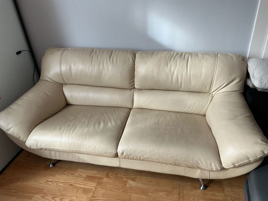 Sofy skórzane komplet