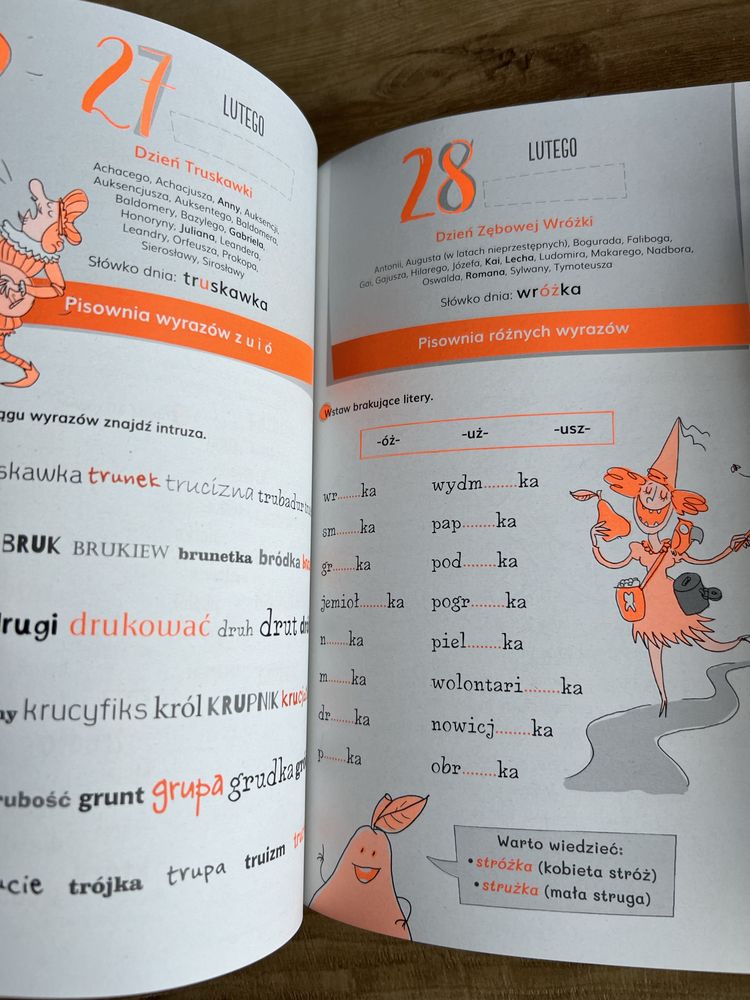 Kalendarz ortograficzny na poprawę humoru plus słownik