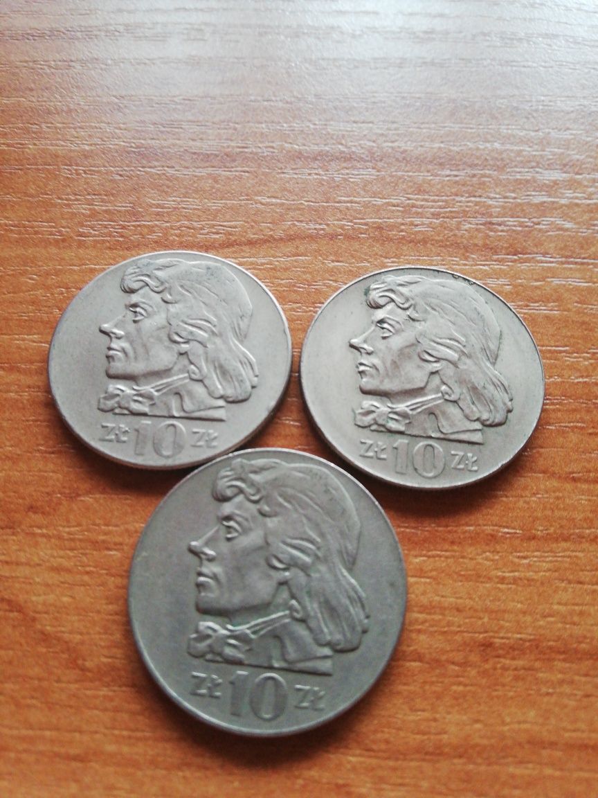 Moneta 10 złotych 1971/72r. Tadeusz Kościuszko(3sztuki)