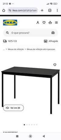 Mesa IKEA preta usada