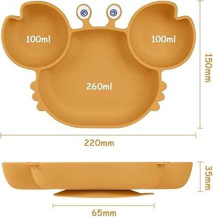 Vicloon Baby Suction Plate talerz z przyssawką 100ml+100ml+ 260ml