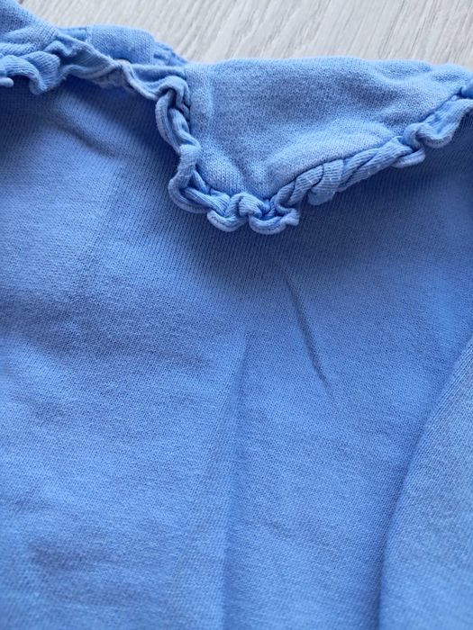 Bluza bez kaptura niemowlęca dziewczęca z kołnierzykiem falbanki H&M