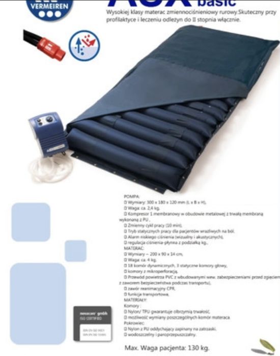 Materac przeciwodleżynowy Novacare ASX z pompą | Stan idealny