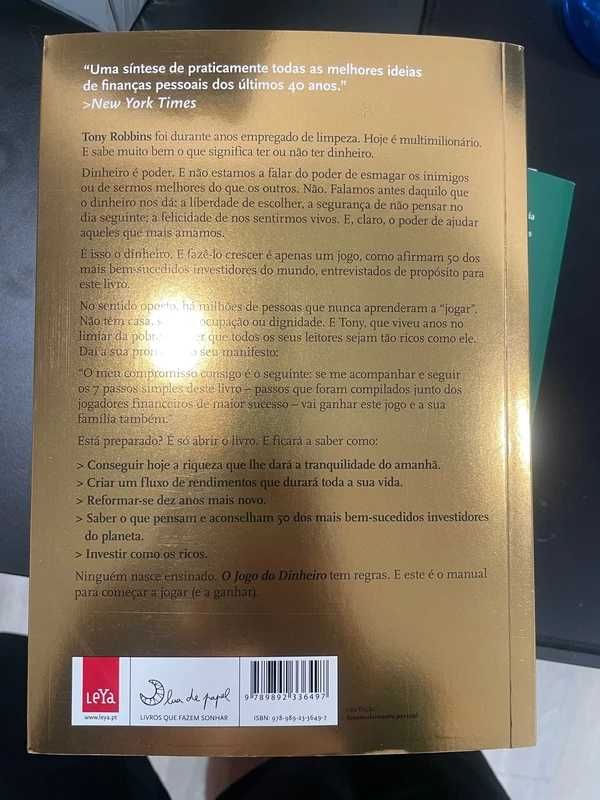 Livro Tony Robbins o Jogo do Dinheiro