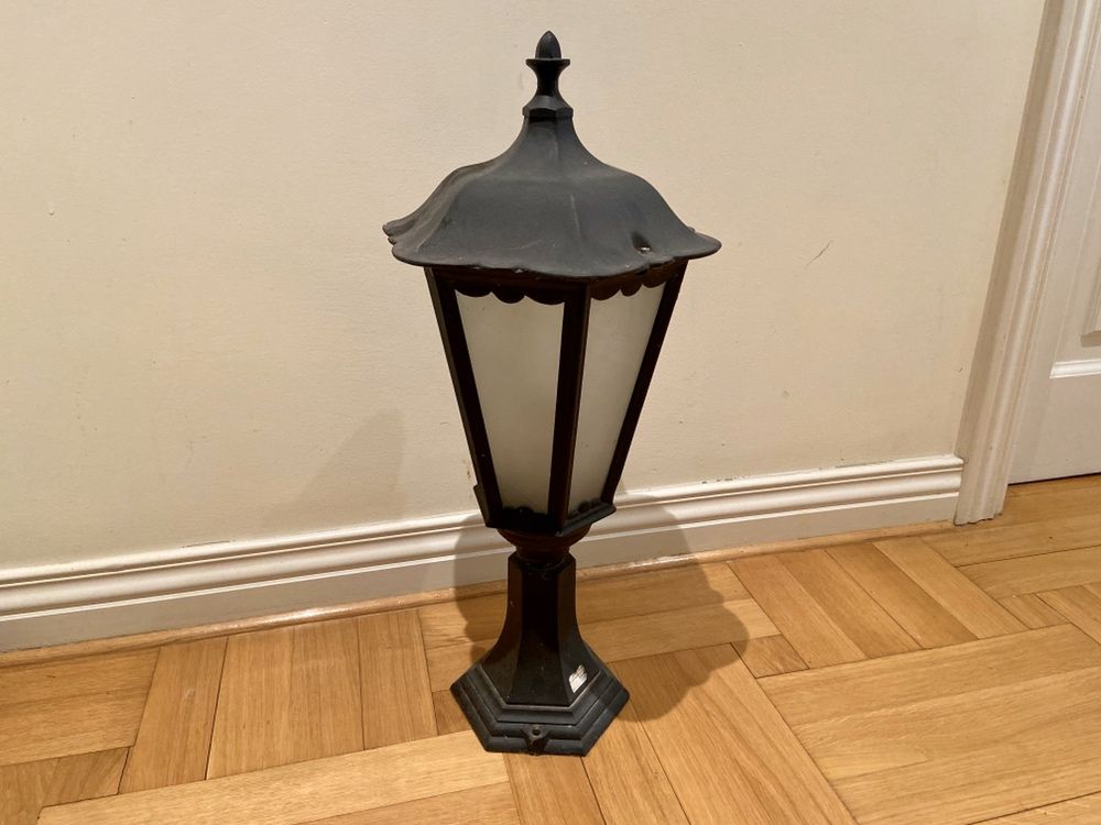 Lampa latarnia ogrodowa 60cm metal szkło klasyczna