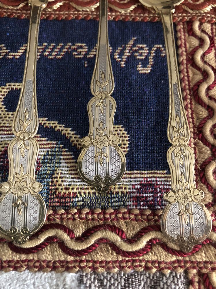 Komplet srebrnych łyżeczek do kawy/herbaty Pr925 XIXw