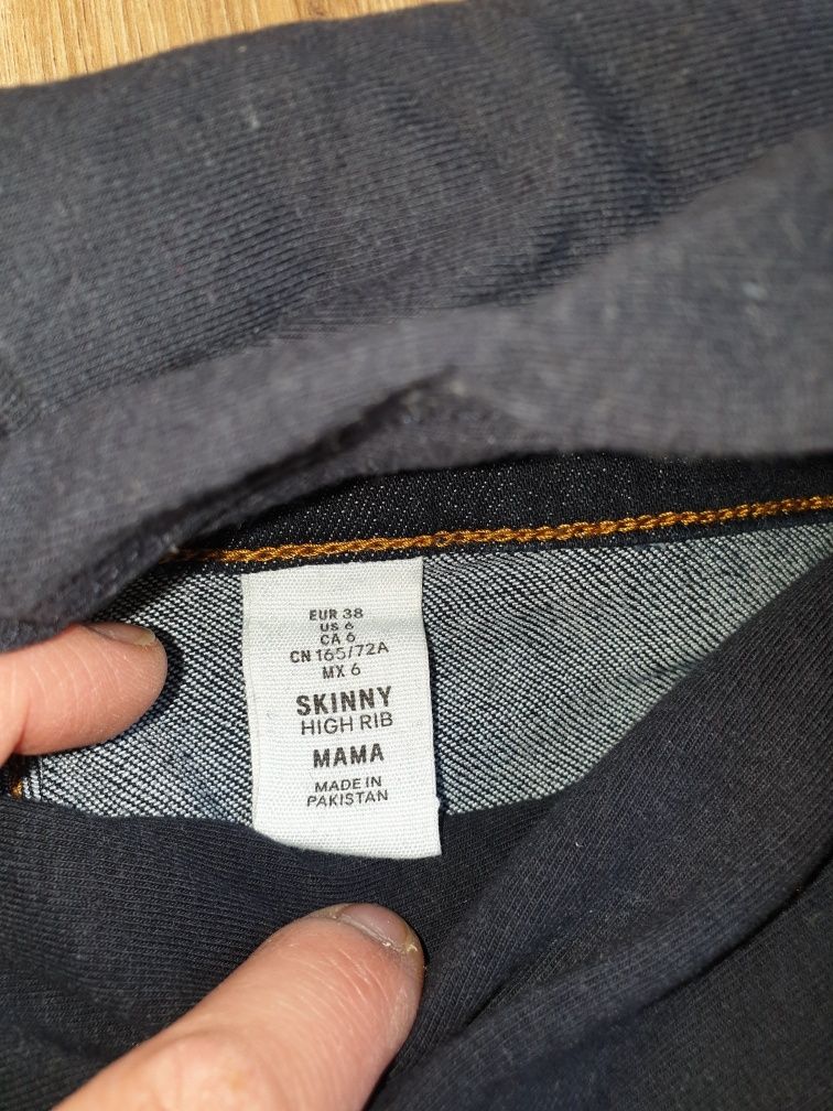 H&M Mama jeansy spodnie ciążowe S 36