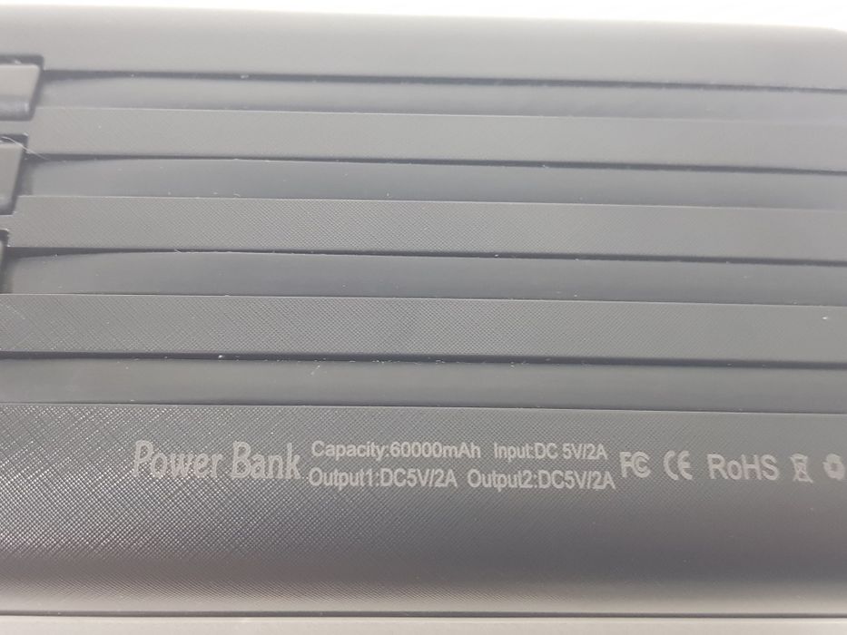 Повербанк 60000 mAh з фонарем та сонячної панелі