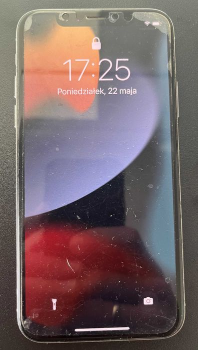 Iphone X, 256 GB, silver, uszkodzony
