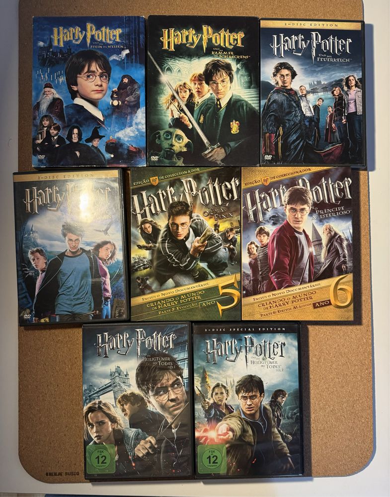 Coleção Harry Potter COMPLETA (8 DVDs)