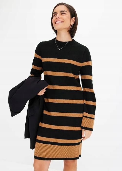 B.P.C dzianinowa sukienka ołówkowa w paski ^36/38
