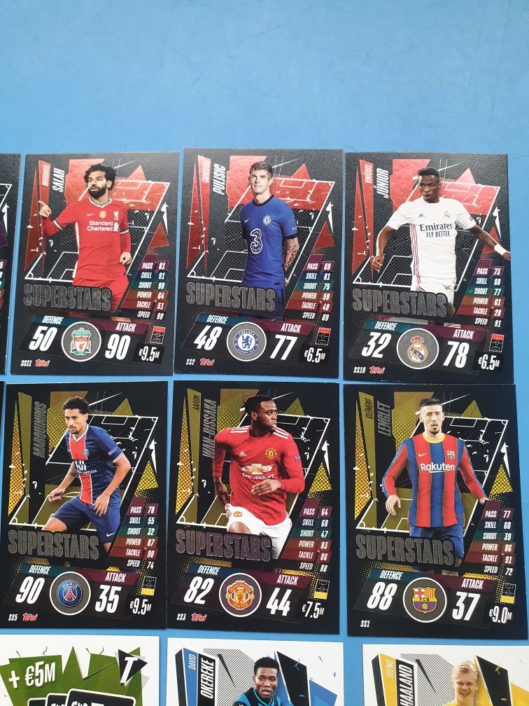 Topps Match Attax 2020/21 karty 21 sztuk w tym rare Gold Firmino