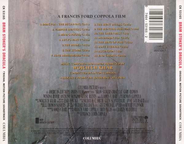 CD Wojciech Kilar – Bram Stoker's Dracula ( Motion Picture Soundtrack)