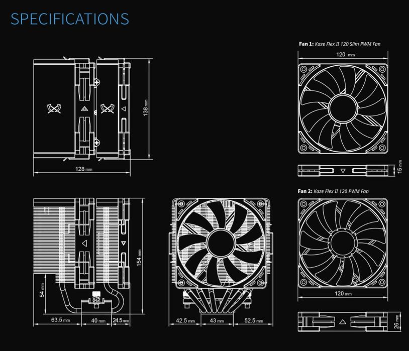 Scythe Fuma 3 (Socket AM4, AM5, Socket 1700) кулер процесорний