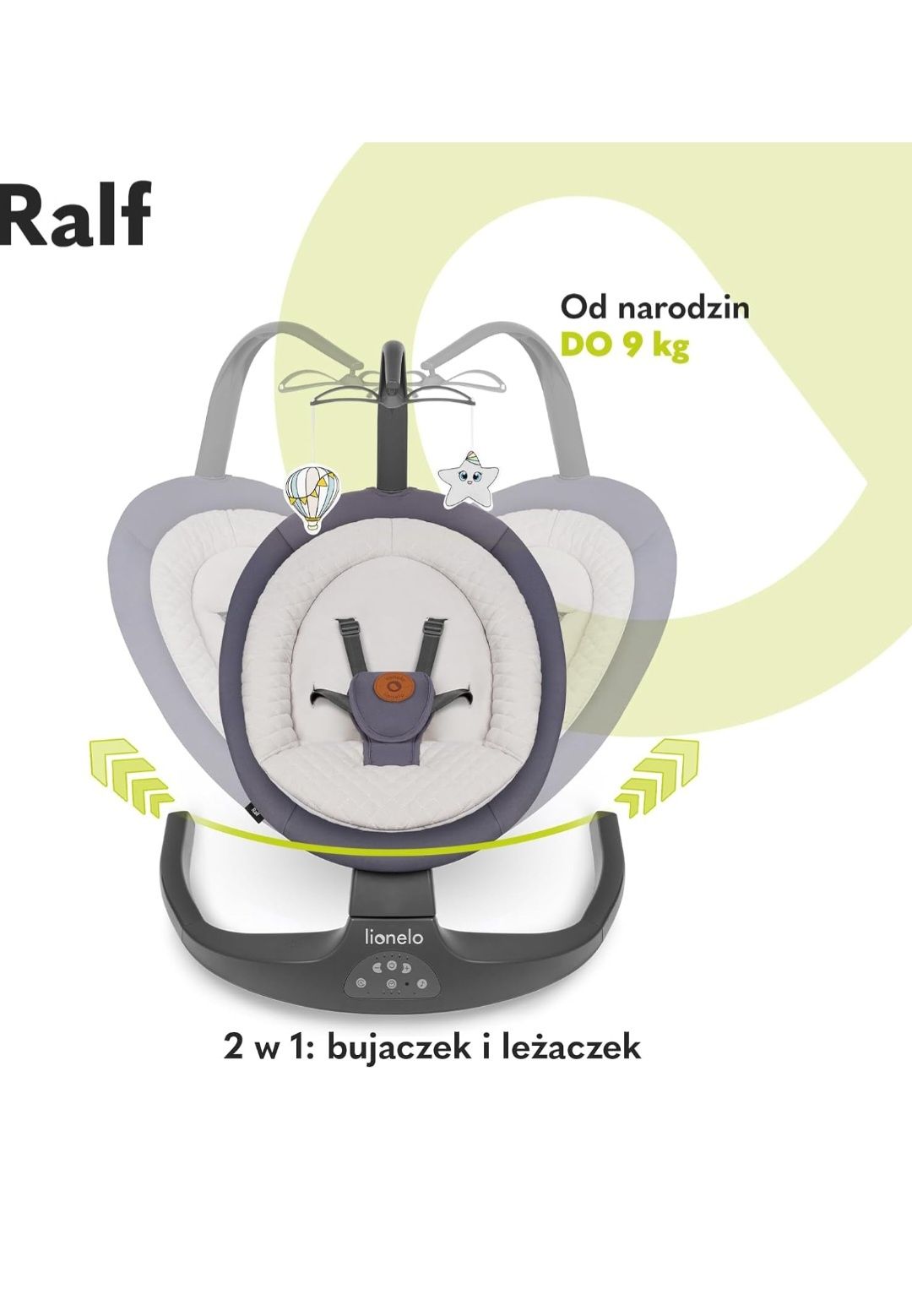 LIONELO Ralf 2w1 bujaczek i leżak