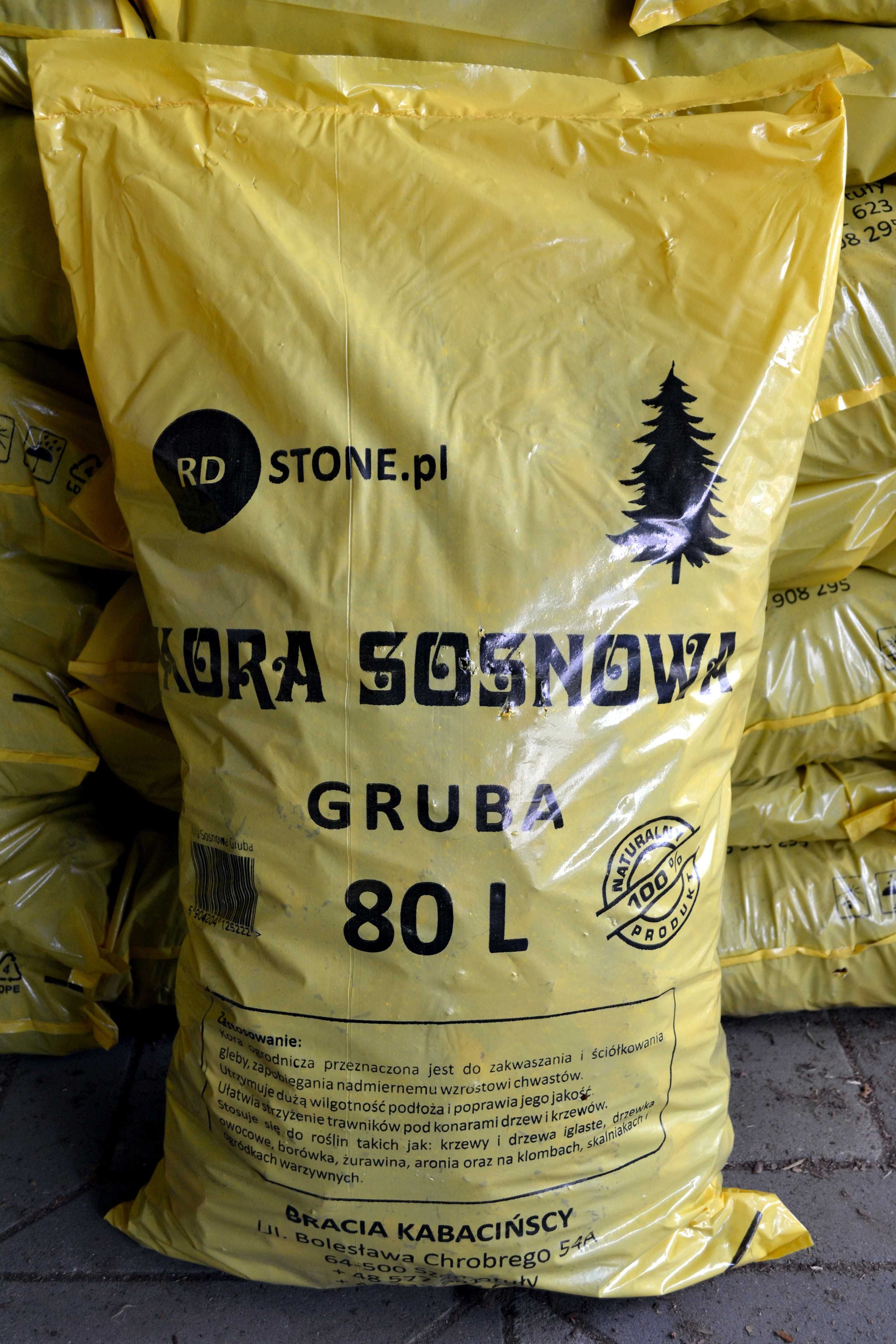 Kora sosnowa przesiewana DROBNA ŚREDNIA GRUBA Producent