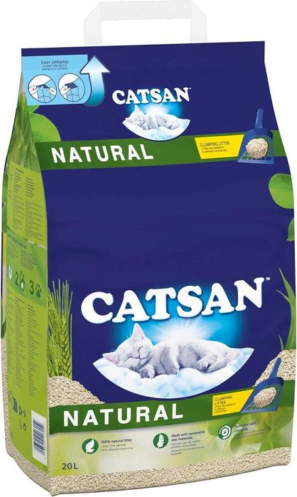 наповнювач в лоток туалет Catsan Natural Clumping Cat Litter, 20-л