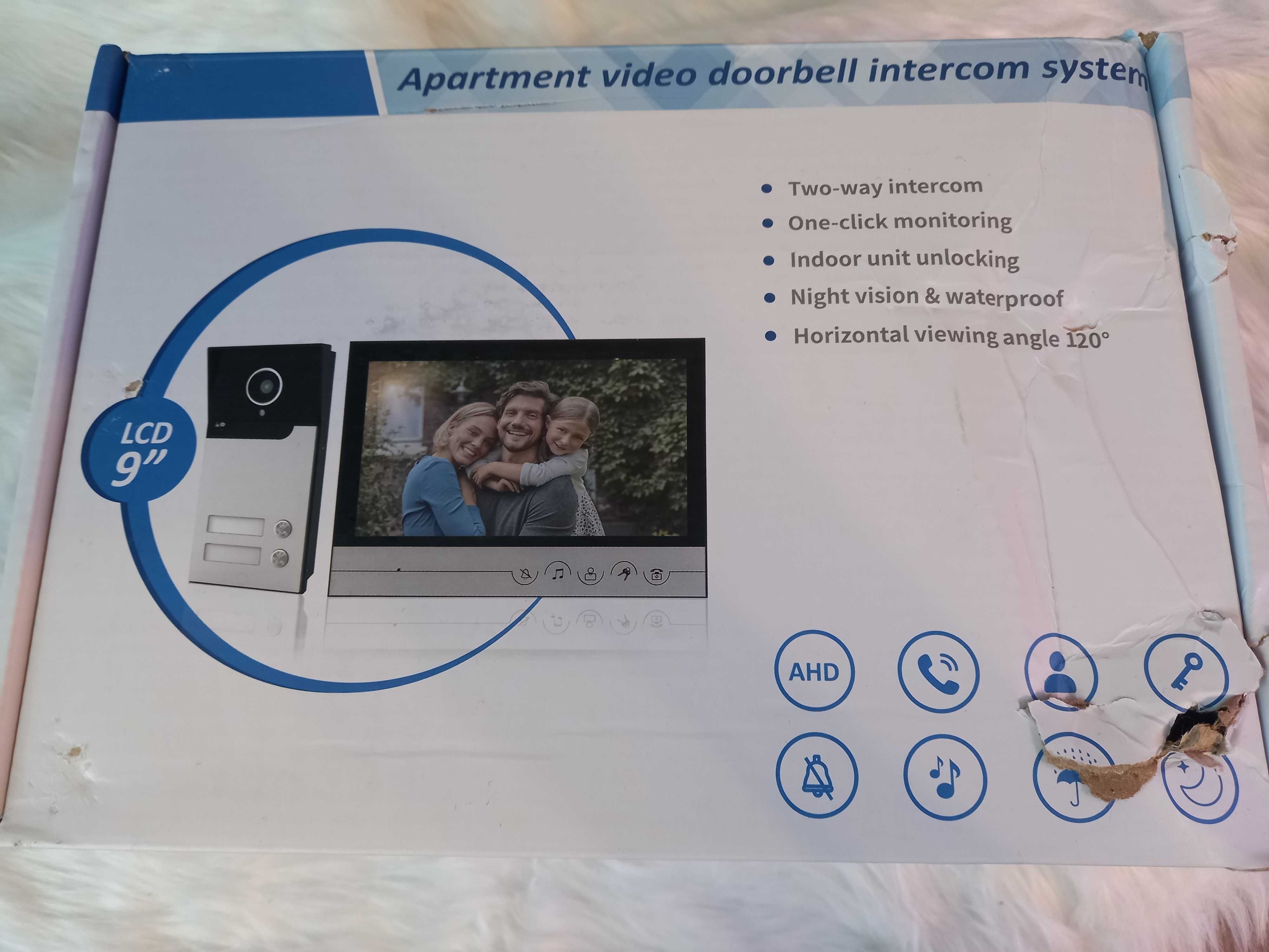 Відеодомофон на 2 квартири Apartment video doorbell intercom system 9"