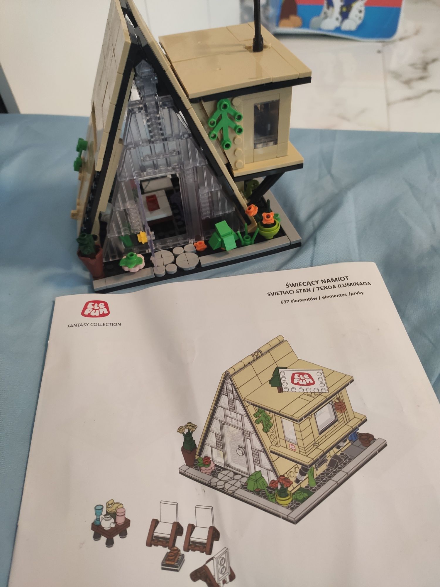 Klocki elfun lego świecacy namiot