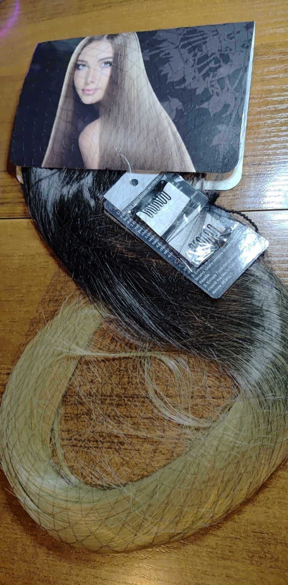 TRESKA 66cm ciemny brąz do blondu doczepy przedłużki do włosów s468