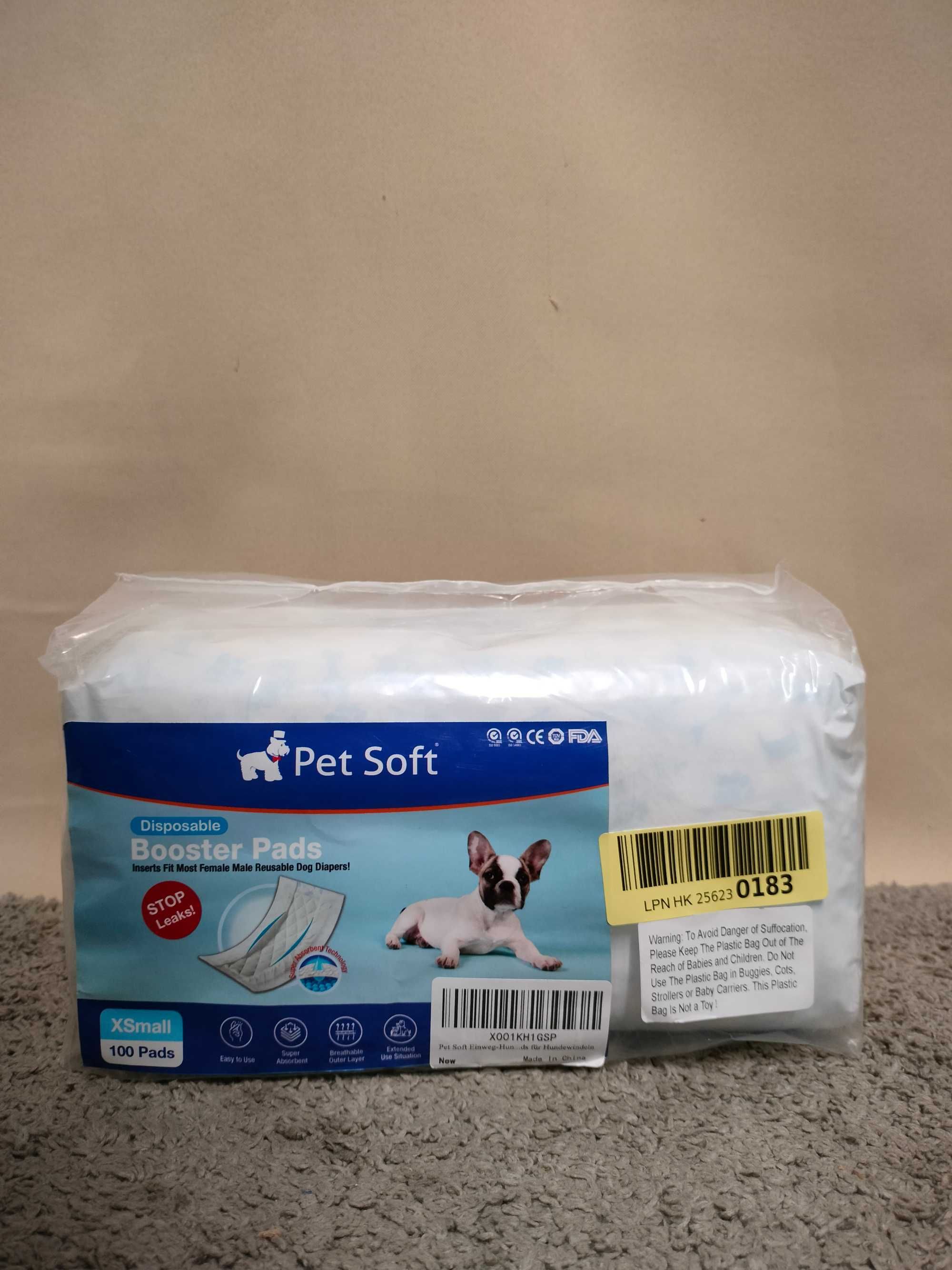 Pet Soft Wkładki do pieluch dla psów (XS-100)