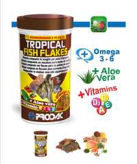 Alimentação para peixes tropicais