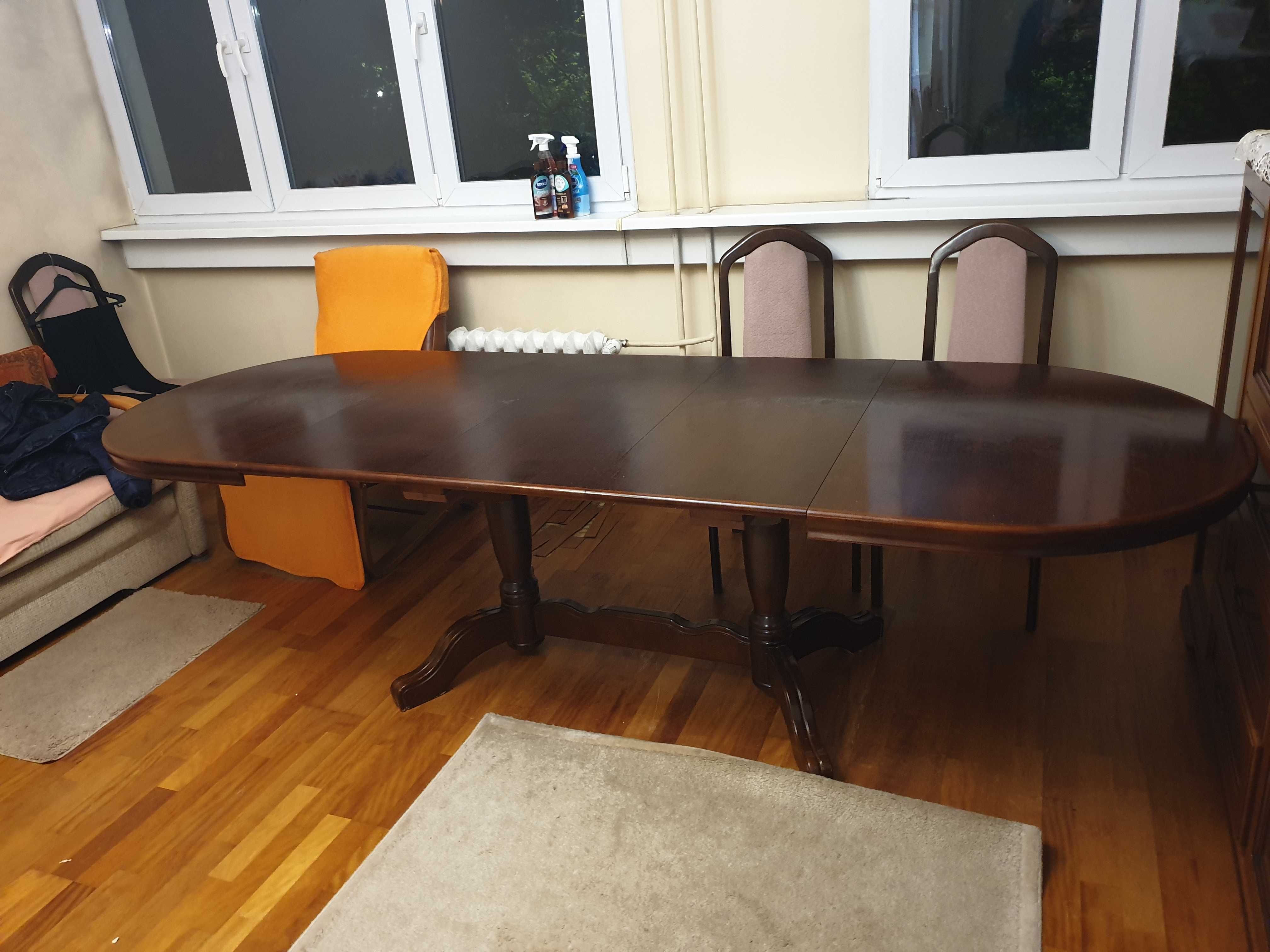 Dębowy stół + 6 krzeseł (zestaw)