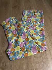 Spodnie damskie szeroka nogawka w kwiaty Zara rozmiar M