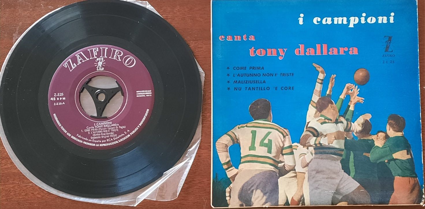 Vinil 45rpm ep de Tony Dallara " I campioni"