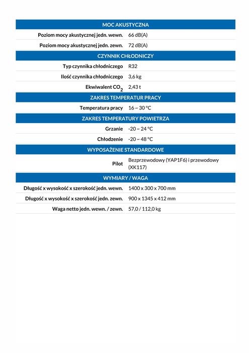 Klimatyzator kanałowy 16kW SINCLAIR ASD-60BI / ASGE-60BI-3 R-32 NOWY