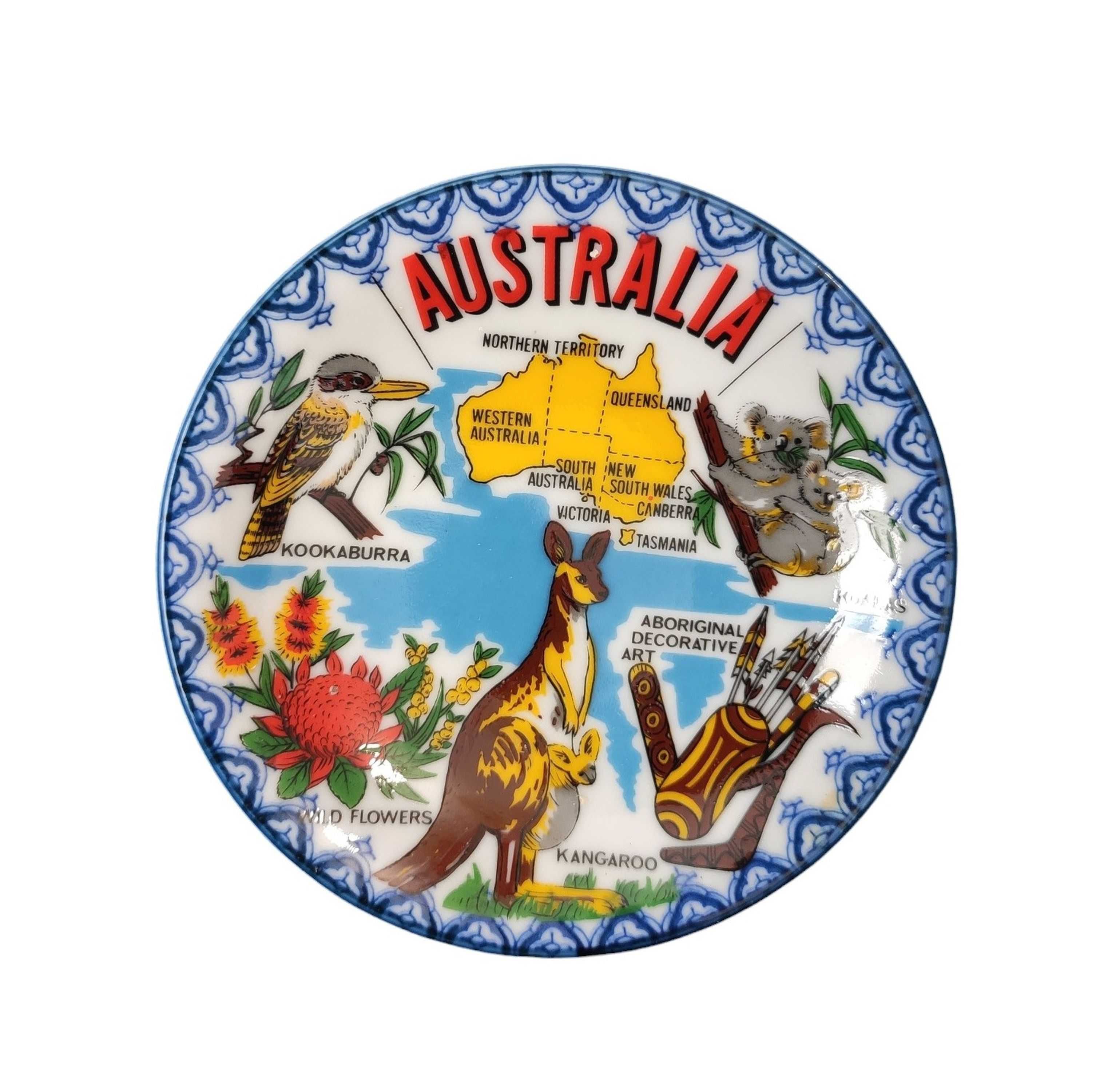 Pamiątkowy talerz z Australii Australia w stylu tradycyjnym mały