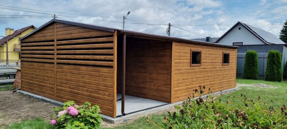 Garaz blaszak 6x6 plus 2m wiaty