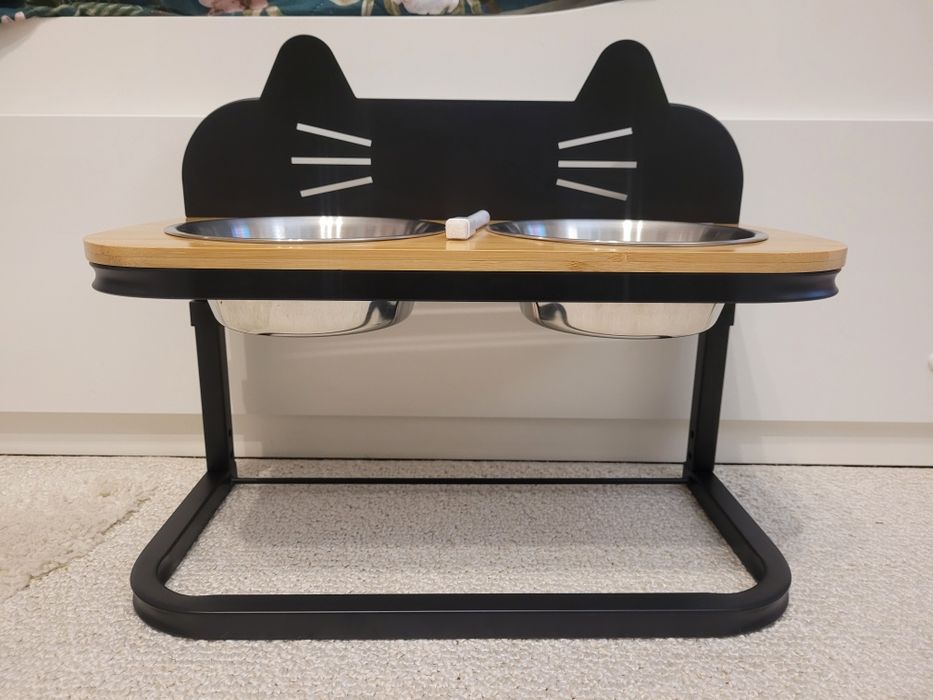 Miski na stojaku dla psa Miska dla psa zestaw 2x 0,7L