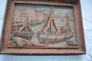 drewniany obraz Decore main SIC Francja trójwymiar marynistyka