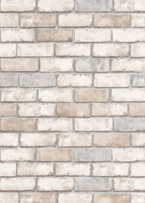 Tapeta ścienna zmywalna imitacja cegła kamień przecierana na flizelini