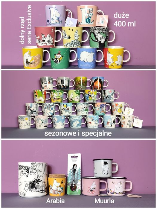 Muminki KUBEK Moomin Arabia Finland - sygnatura KORONA 1999 - 2012