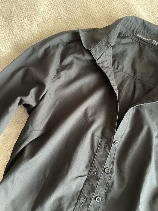 Класична чорна сорочка в гарному стані. Натуральна тканина.