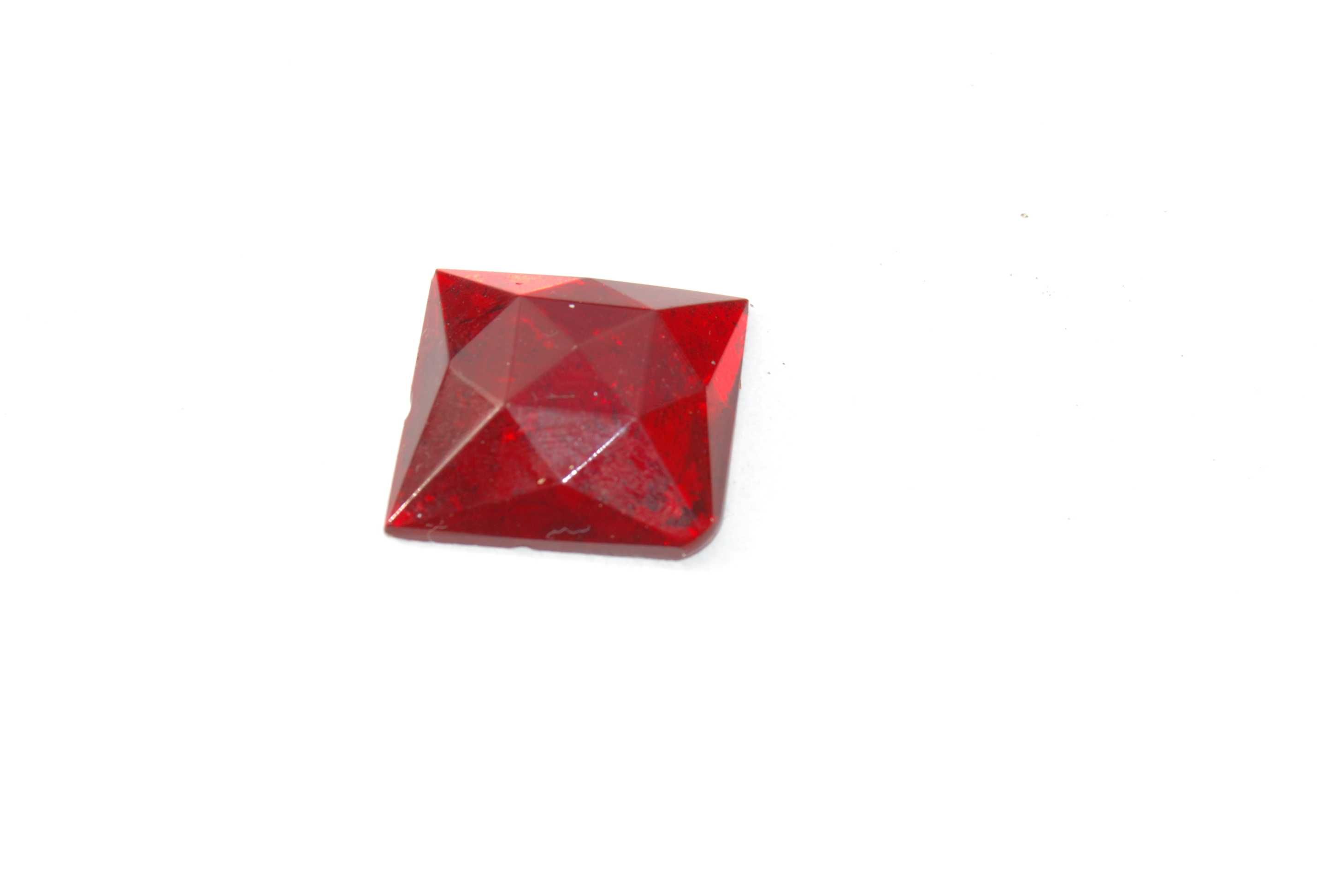 Stare szkło szlifowane ozdobne ozdoba czerwone kryształ antyk unikat