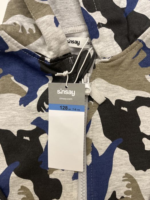 Bluza dla chłopca szara nowa Sinsay 128 cm