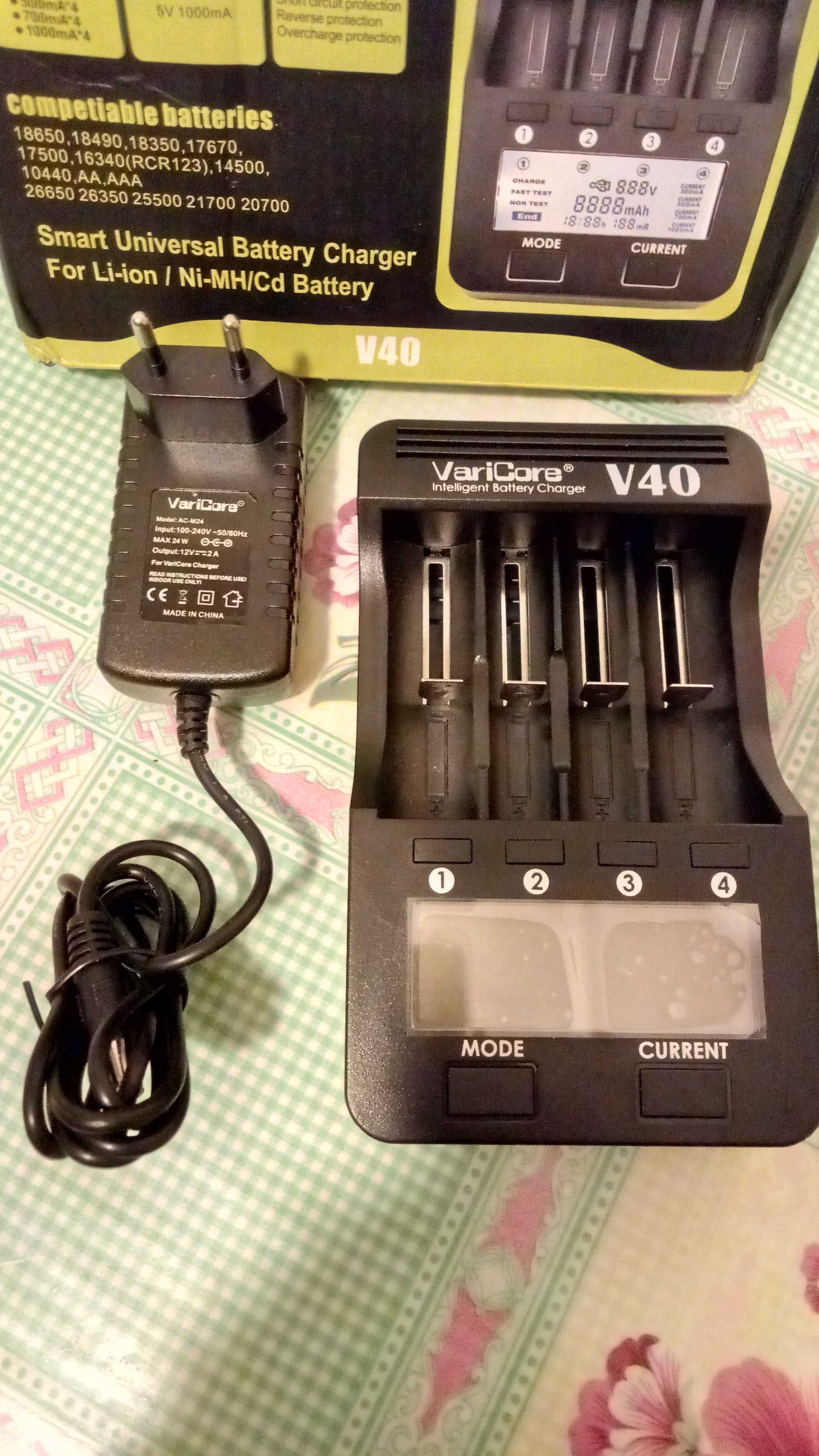 Varicore V40 зарядний пристрій для Li-ion, Ni-MH/Cd, аналог liitokala